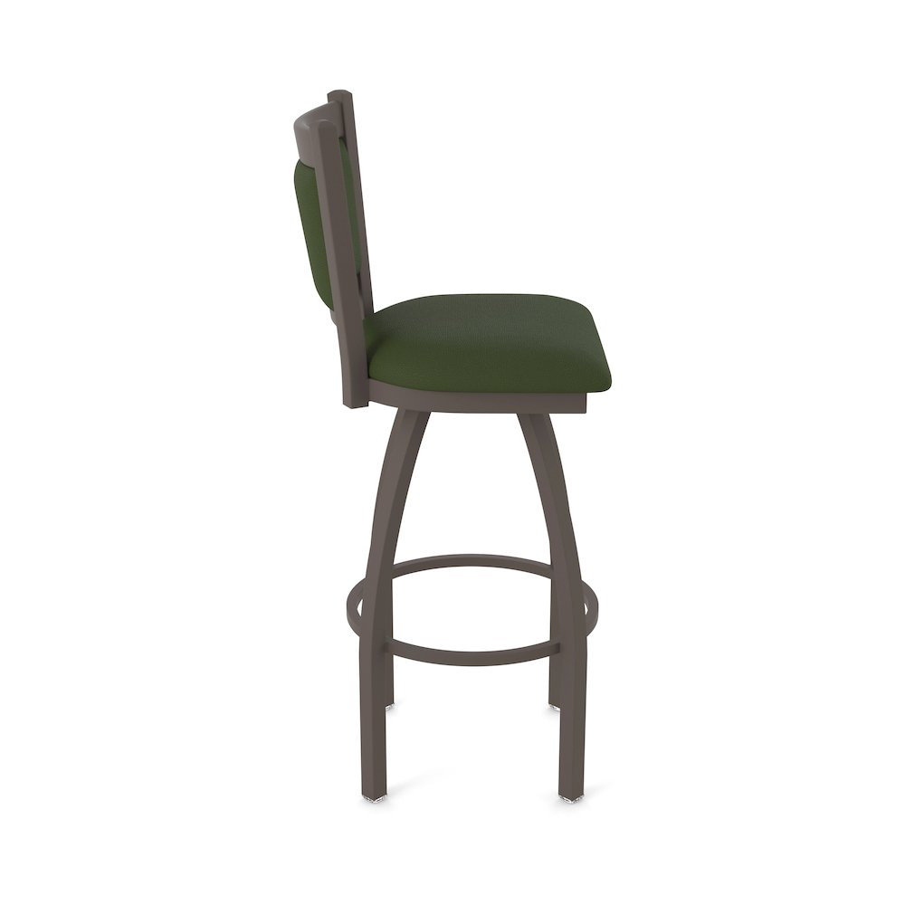 Swivel Counter Stool with Bronze Finish and Canter Pine Seat and Back. Picture 4