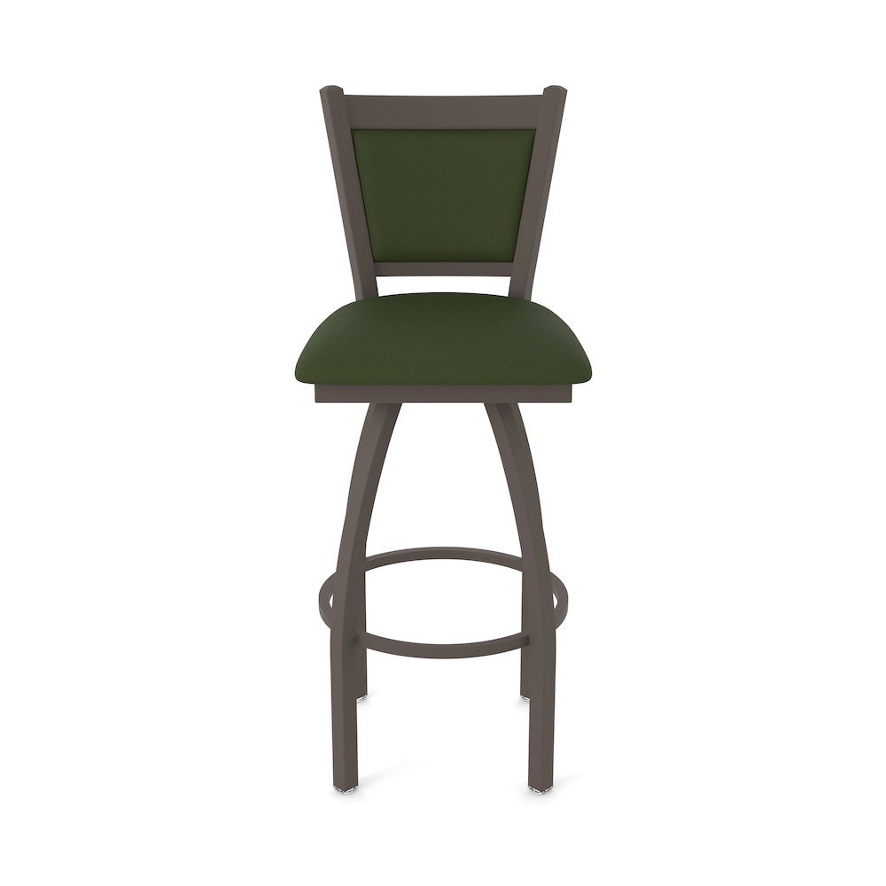 Swivel Counter Stool with Bronze Finish and Canter Pine Seat and Back. Picture 5