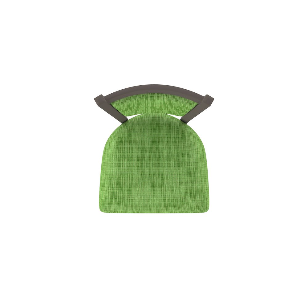 Swivel Counter Stool with Bronze Finish and Graph Parrot Seat and Back. Picture 3