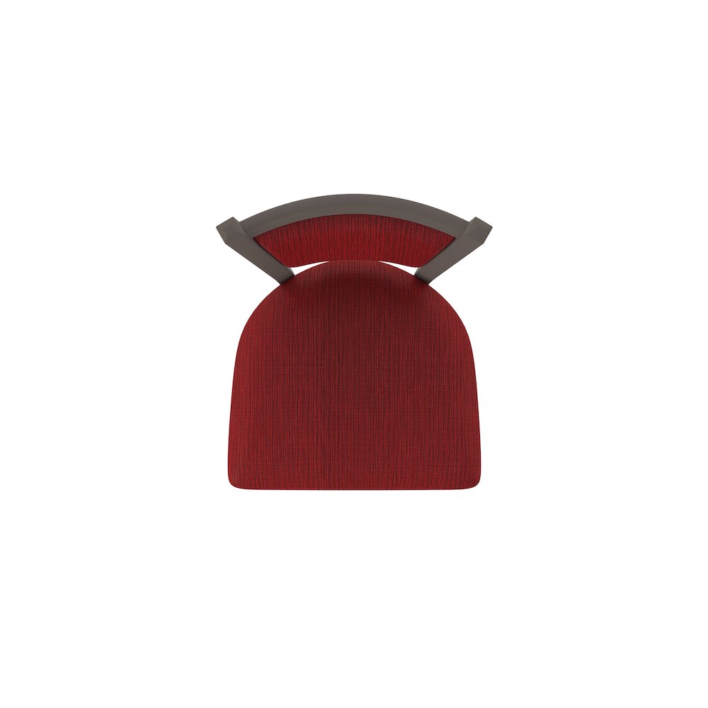 Swivel Counter Stool with Bronze Finish and Graph Ruby Seat and Back. Picture 3