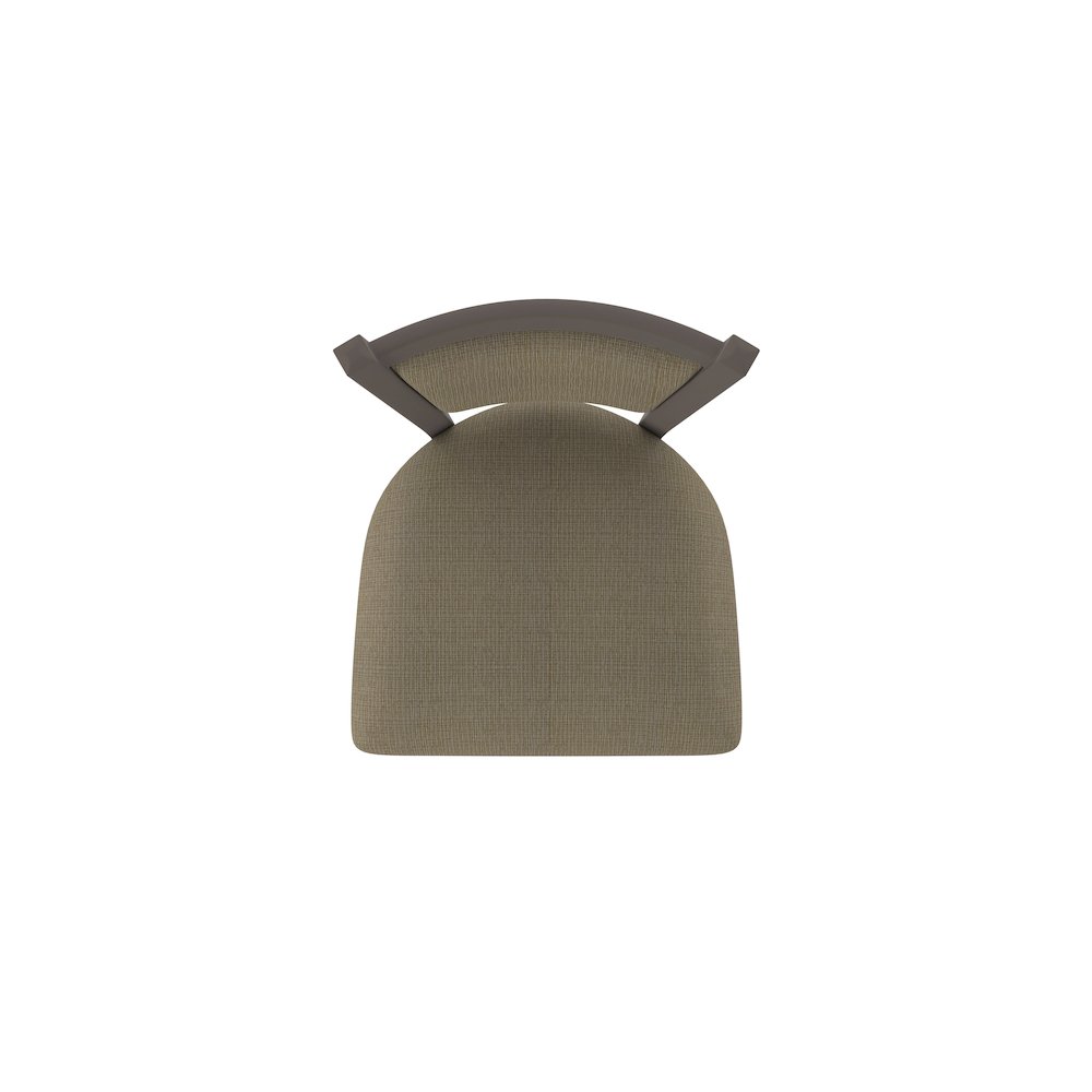 Swivel Counter Stool with Bronze Finish and Graph Cork Seat and Back. Picture 3
