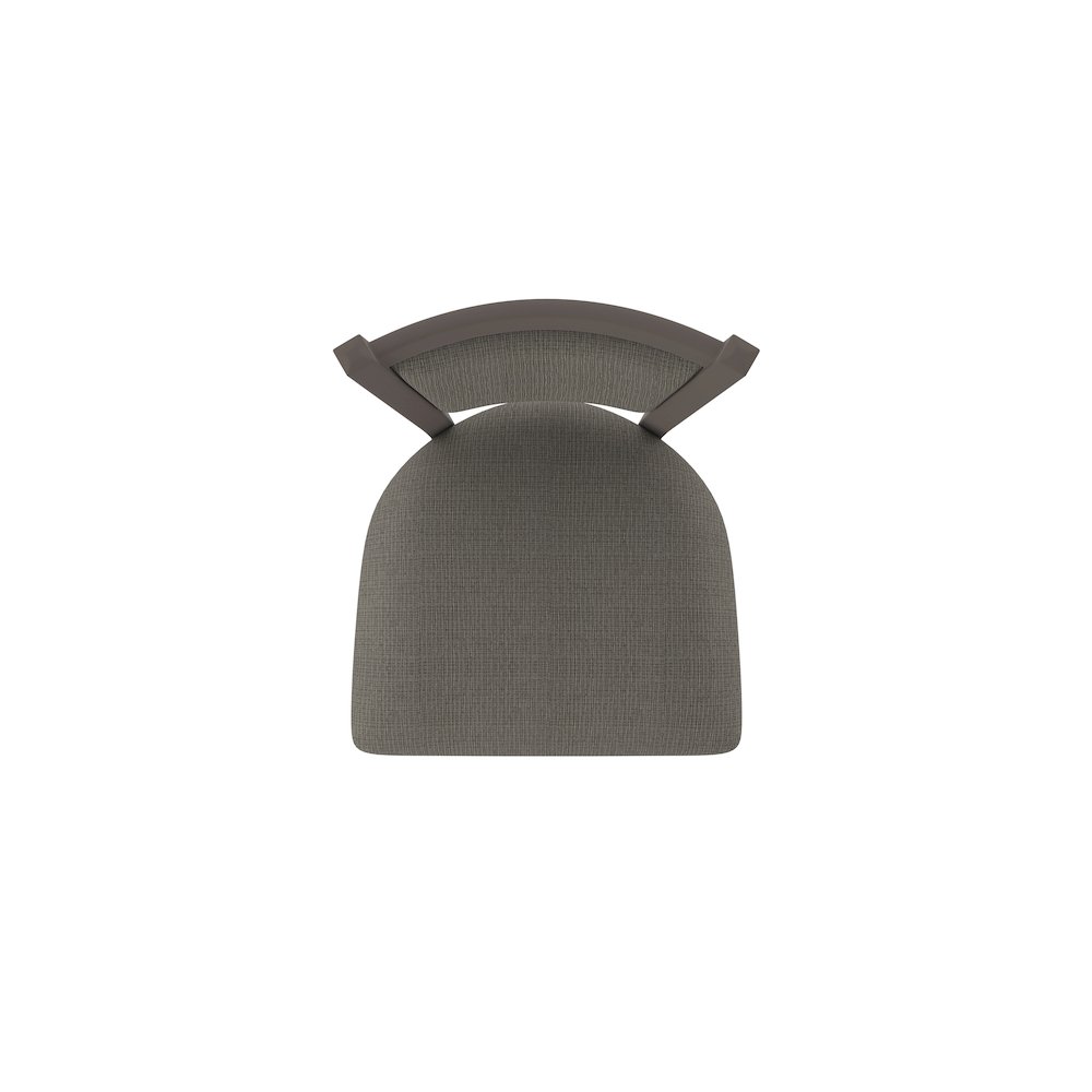 Swivel Counter Stool with Bronze Finish and Graph Chalice Seat and Back. Picture 3