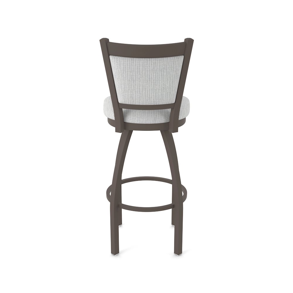 Swivel Counter Stool with Bronze Finish and Graph Alpine Seat and Back. Picture 6
