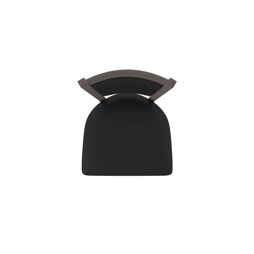Swivel Counter Stool with Bronze Finish and Black Vinyl Seat and Back. Picture 3