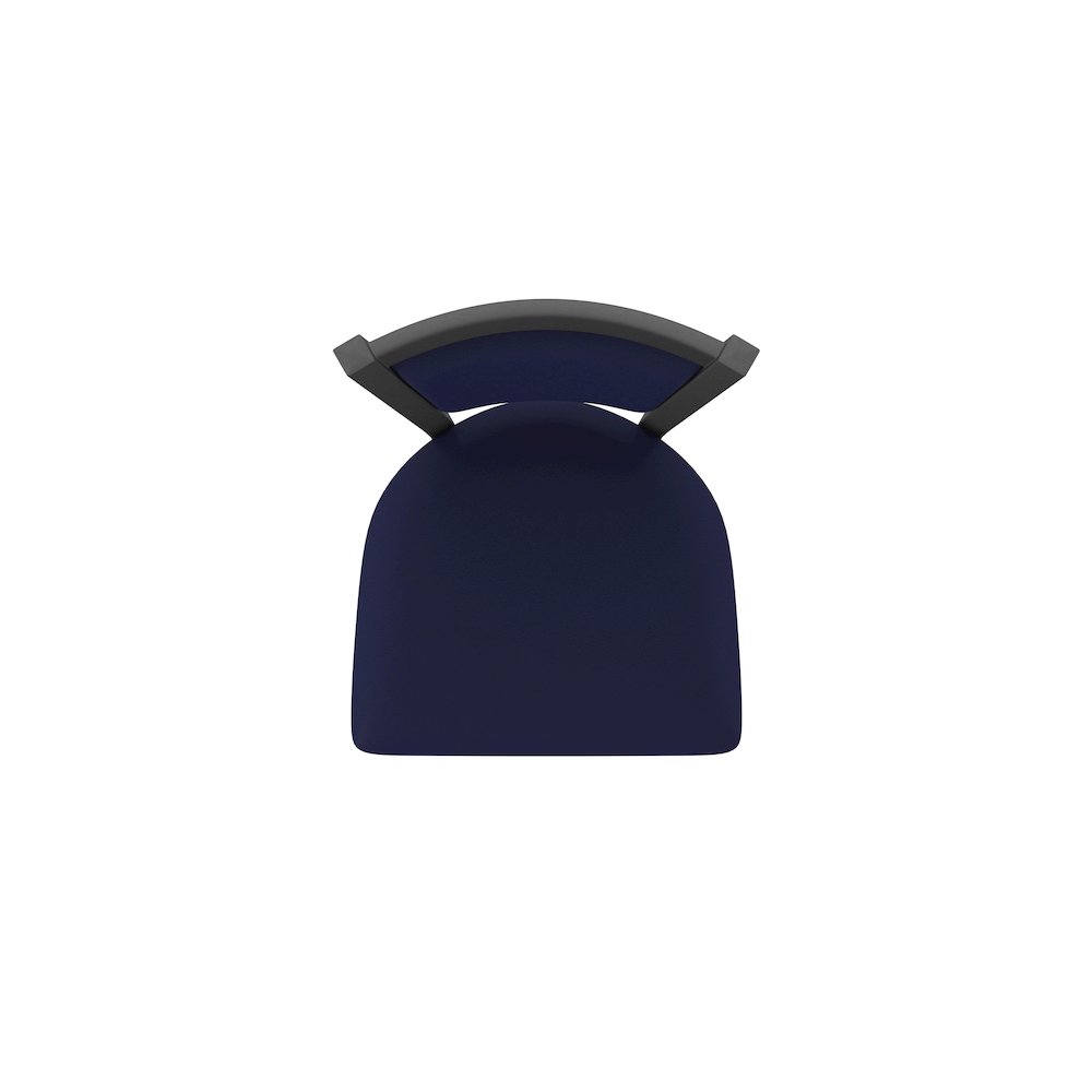 Swivel Counter Stool with Pewter Finish and Canter Twilight Seat and Back. Picture 3