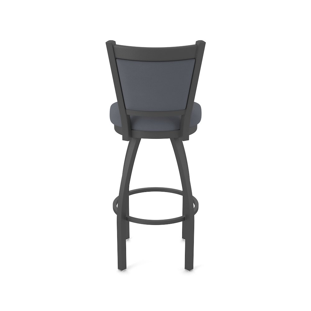 Swivel Counter Stool with Pewter Finish and Canter Storm Seat and Back. Picture 6