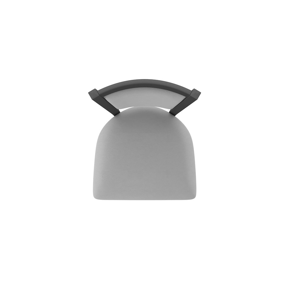 Swivel Counter Stool with Pewter Finish and Canter Folkstone Grey Seat and Back. Picture 3