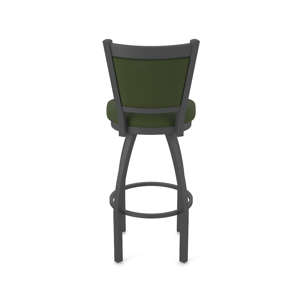Swivel Counter Stool with Pewter Finish and Canter Pine Seat and Back. Picture 6