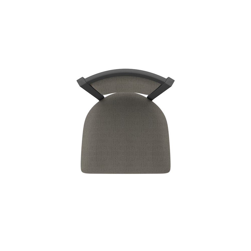 Swivel Counter Stool with Pewter Finish and Graph Chalice Seat and Back. Picture 3