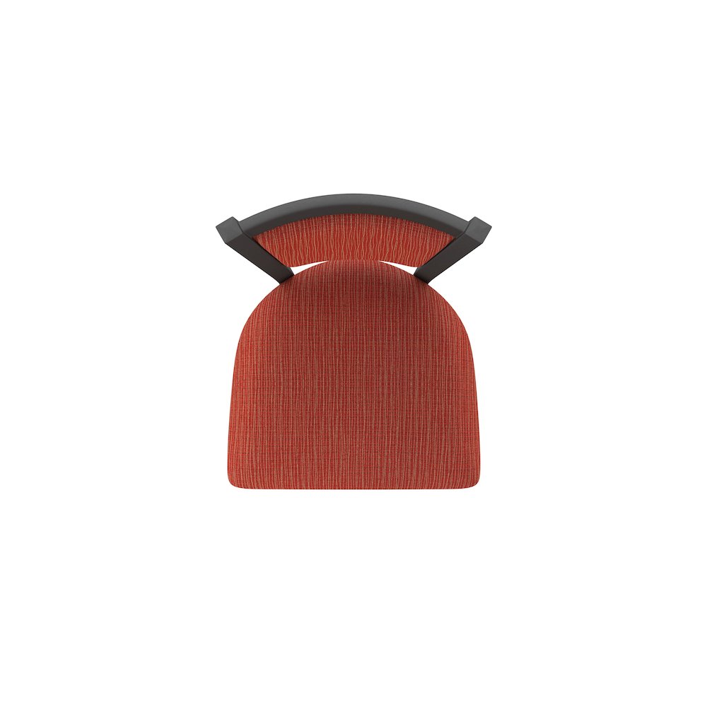 Swivel Counter Stool with Pewter Finish and Graph Poppy Seat and Back. Picture 3