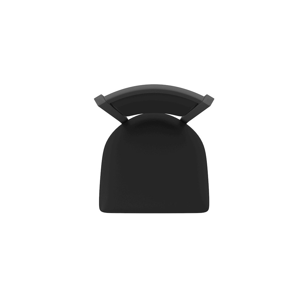 Swivel Counter Stool with Pewter Finish and Black Vinyl Seat and Back. Picture 3