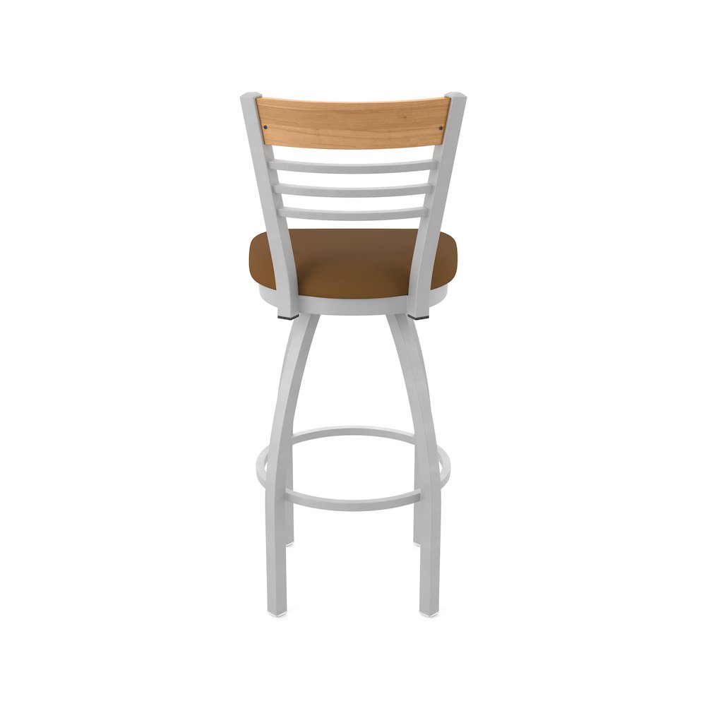 25" Swivel Counter Stool, Anodized Nickel Finish, Medium Back. Picture 6
