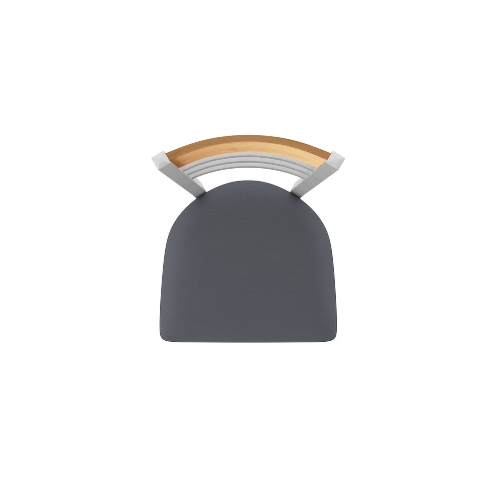 25" Swivel Counter Stool, Anodized Nickel Finish, Medium Back, Canter Storm Seat. Picture 3