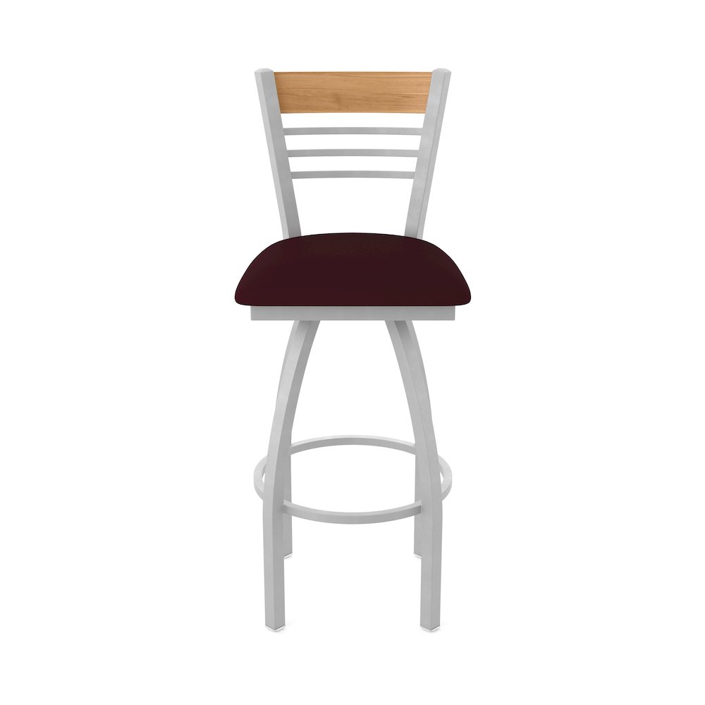 25" Swivel Counter Stool, Anodized Nickel Finish, Medium Back. Picture 5