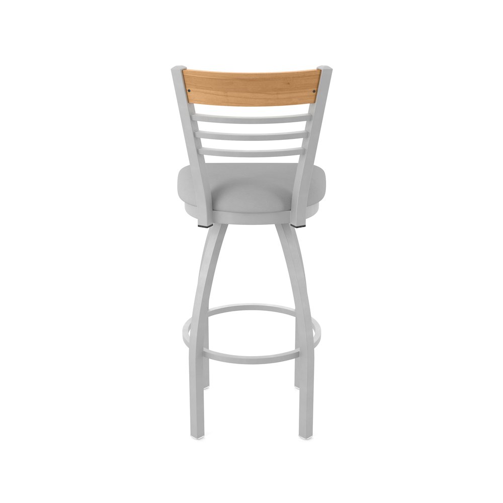 25" Swivel Counter Stool, Anodized Nickel Finish, Medium Back. Picture 6