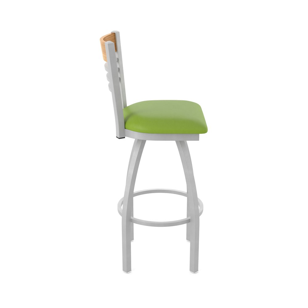 25" Swivel Counter Stool, Anodized Nickel Finish, Medium Back. Picture 4