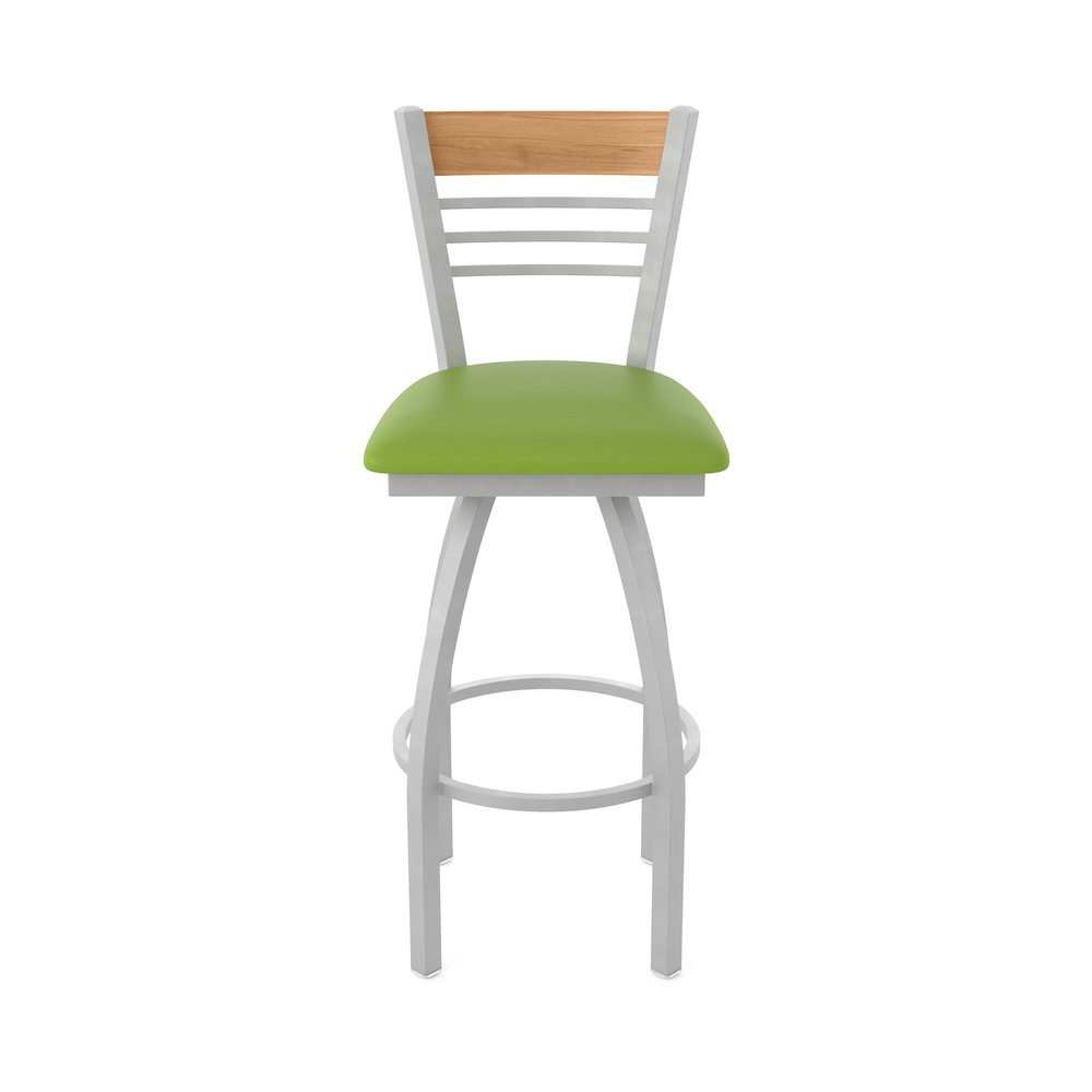 25" Swivel Counter Stool, Anodized Nickel Finish, Medium Back. Picture 5