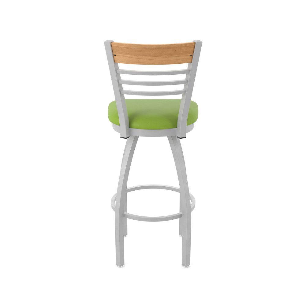 25" Swivel Counter Stool, Anodized Nickel Finish, Medium Back. Picture 6