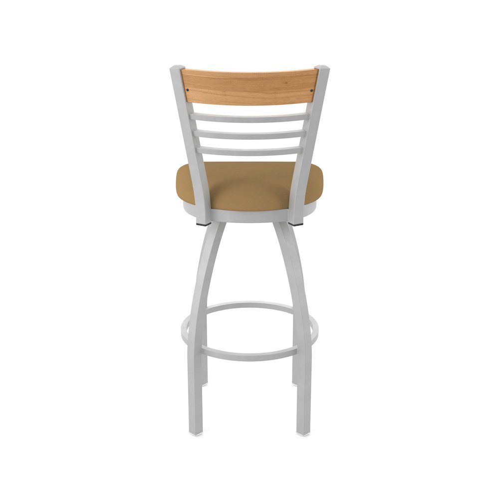 25" Swivel Counter Stool, Anodized Nickel Finish, Medium Back. Picture 6