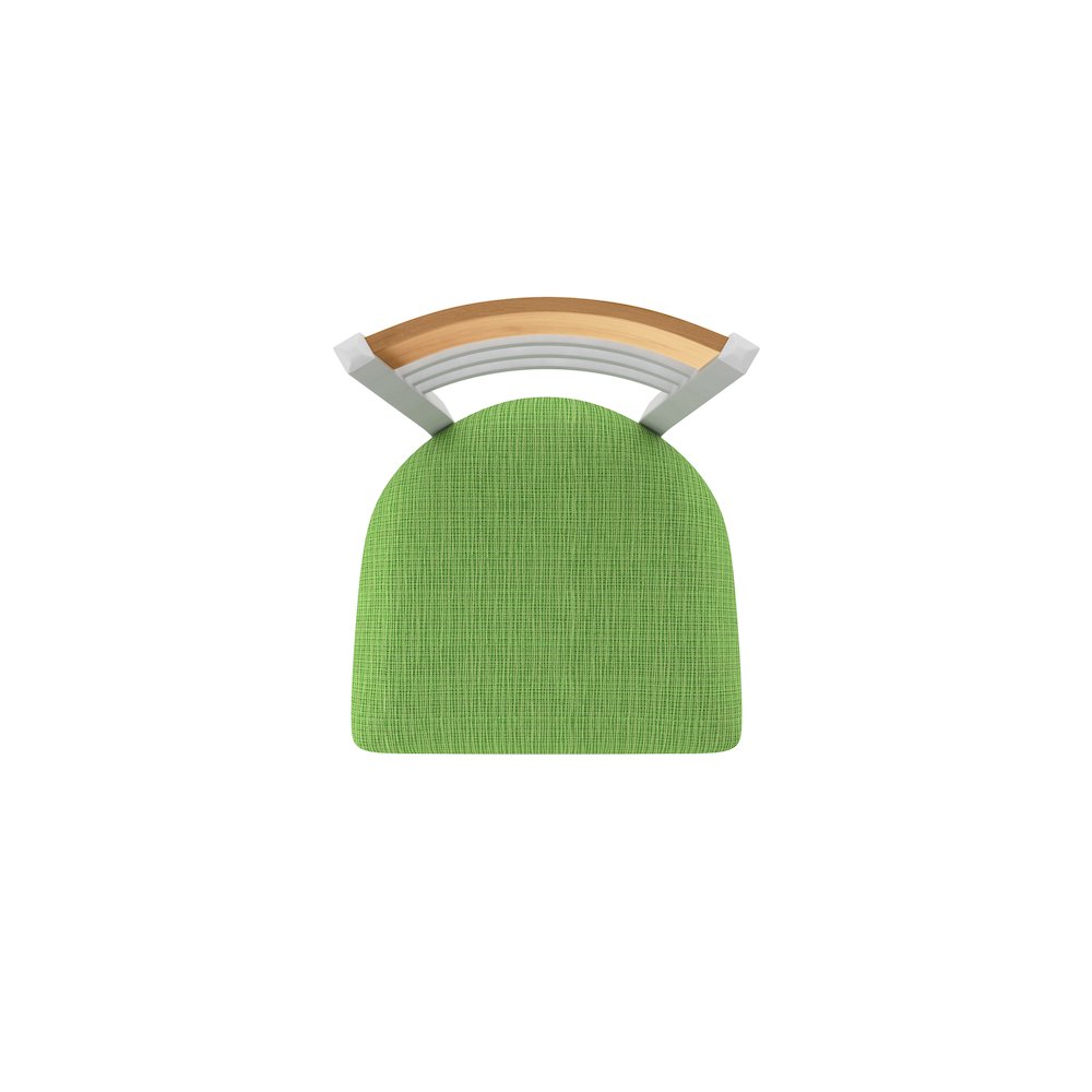 25" Swivel Counter Stool, Anodized Nickel Finish, Medium Back, Graph Parrot Seat. Picture 3