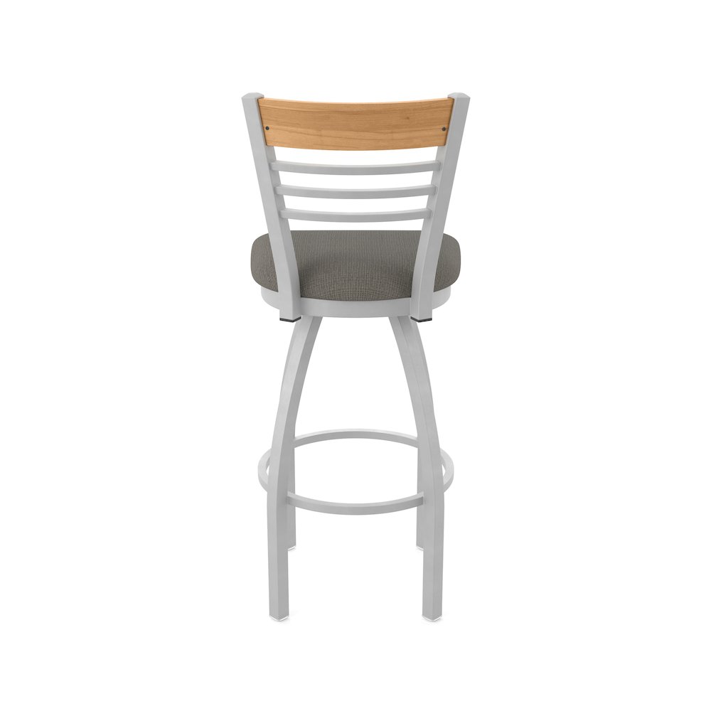 25" Swivel Counter Stool, Anodized Nickel Finish, Medium Back. Picture 6