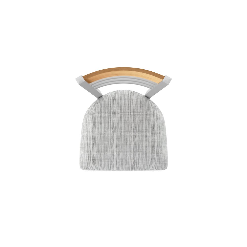 25" Swivel Counter Stool, Anodized Nickel Finish, Medium Back, Graph Alpine Seat. Picture 3
