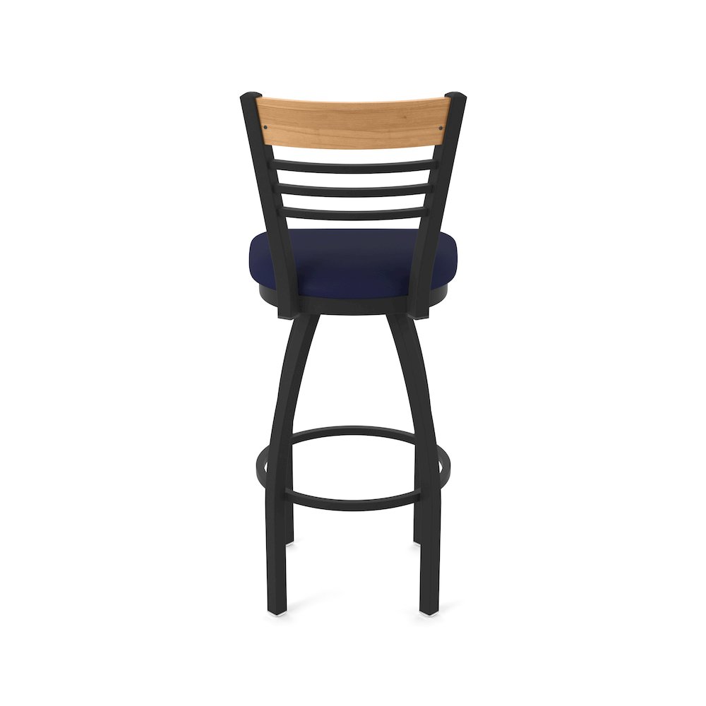 25" Swivel Counter Stool, Black Wrinkle Finish, Medium Back. Picture 6