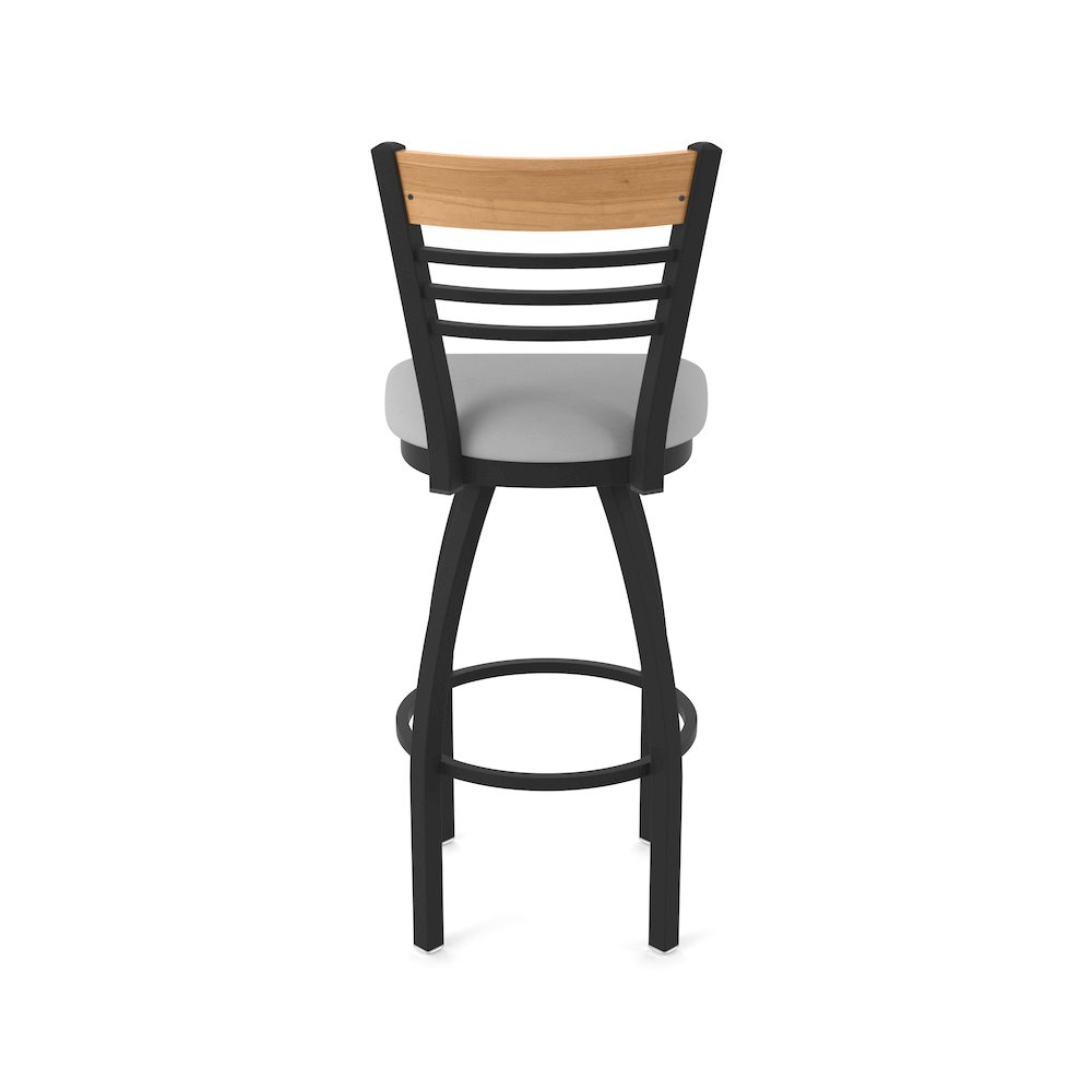 25" Swivel Counter Stool, Black Wrinkle Finish, Medium Back. Picture 6