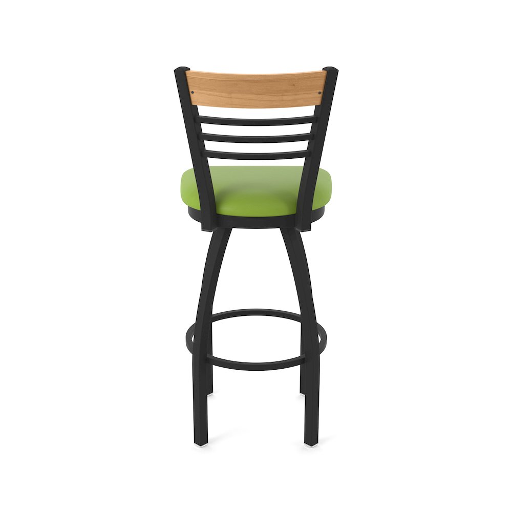 25" Swivel Counter Stool, Black Wrinkle Finish, Medium Back. Picture 6