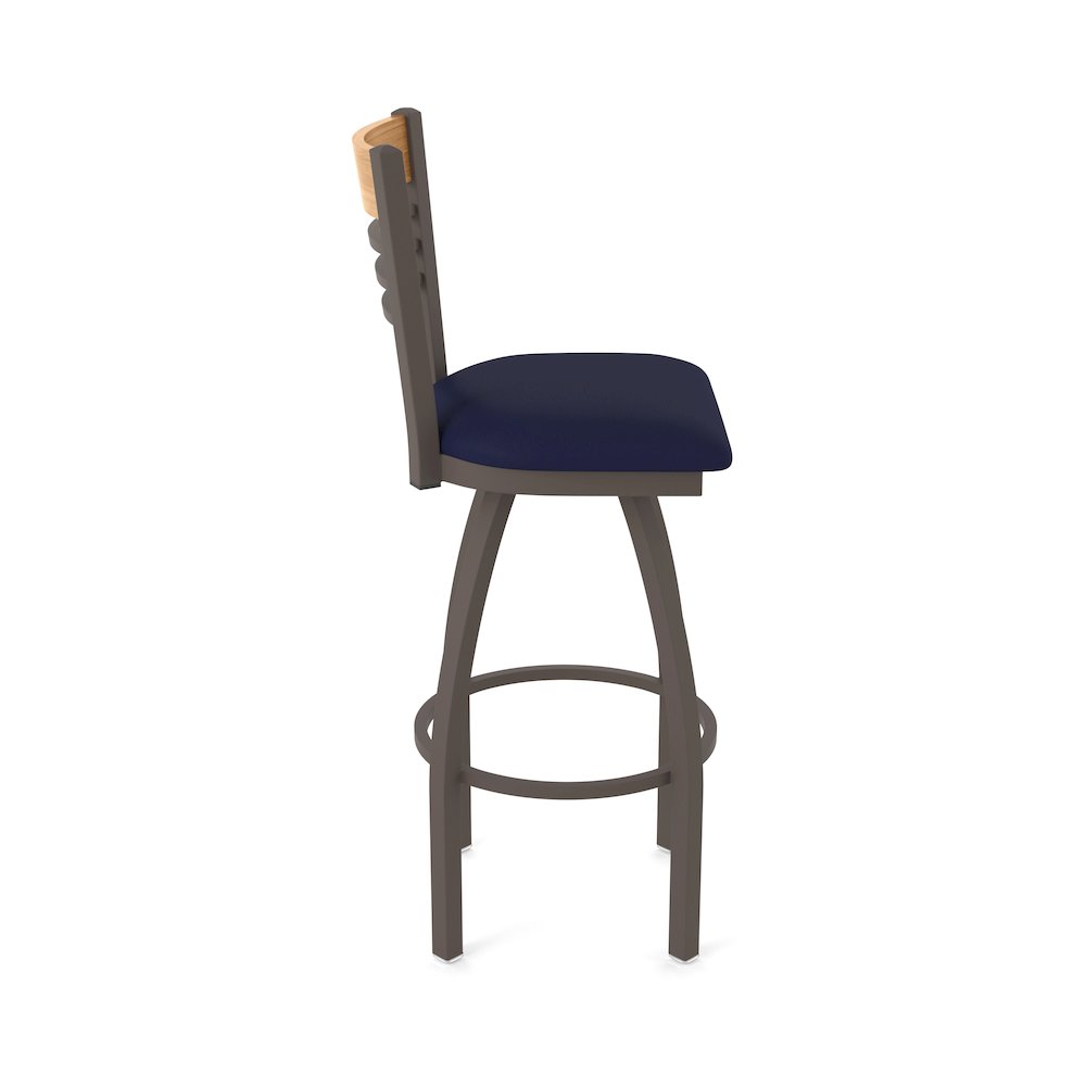 25" Swivel Counter Stool, Bronze Finish, Medium Back, Canter Twilight Seat. Picture 4
