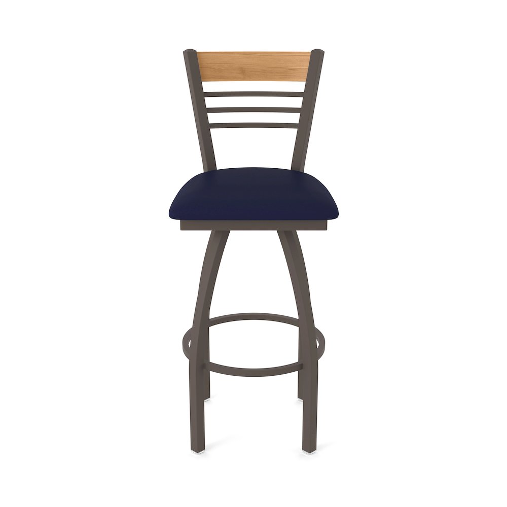 25" Swivel Counter Stool, Bronze Finish, Medium Back, Canter Twilight Seat. Picture 5