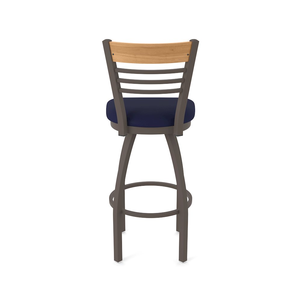 25" Swivel Counter Stool, Bronze Finish, Medium Back, Canter Twilight Seat. Picture 6