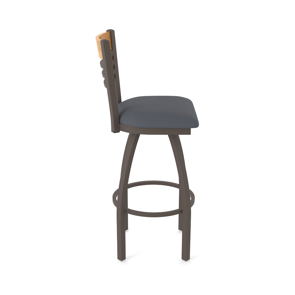25" Swivel Counter Stool, Bronze Finish, Medium Back, Canter Storm Seat. Picture 4