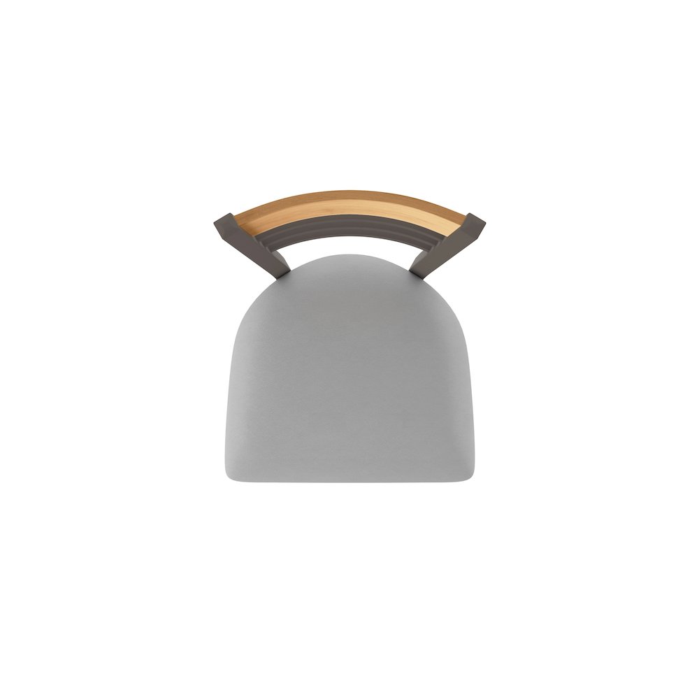 25" Swivel Counter Stool, Bronze Finish, Medium Back, Canter Folkstone Grey Seat. Picture 3