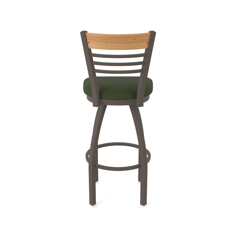 25" Swivel Counter Stool, Bronze Finish, Medium Back, Canter Pine Seat. Picture 6