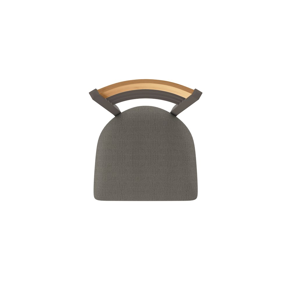 25" Swivel Counter Stool, Bronze Finish, Medium Back, Graph Chalice Seat. Picture 3