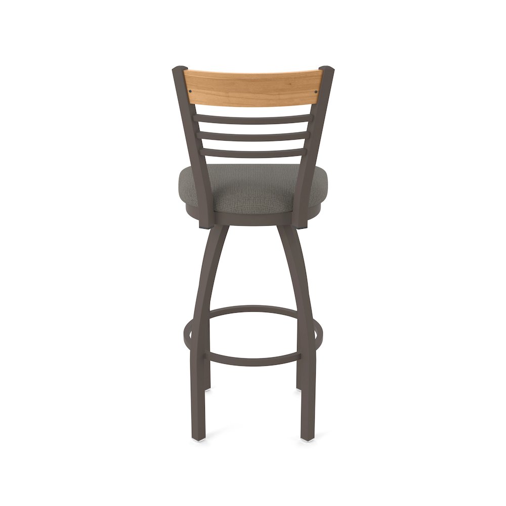 25" Swivel Counter Stool, Bronze Finish, Medium Back, Graph Chalice Seat. Picture 6
