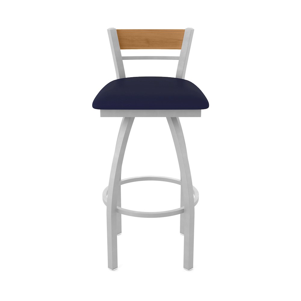 25" Swivel Counter Stool, Anodized Nickel Finish, Medium Back. Picture 5