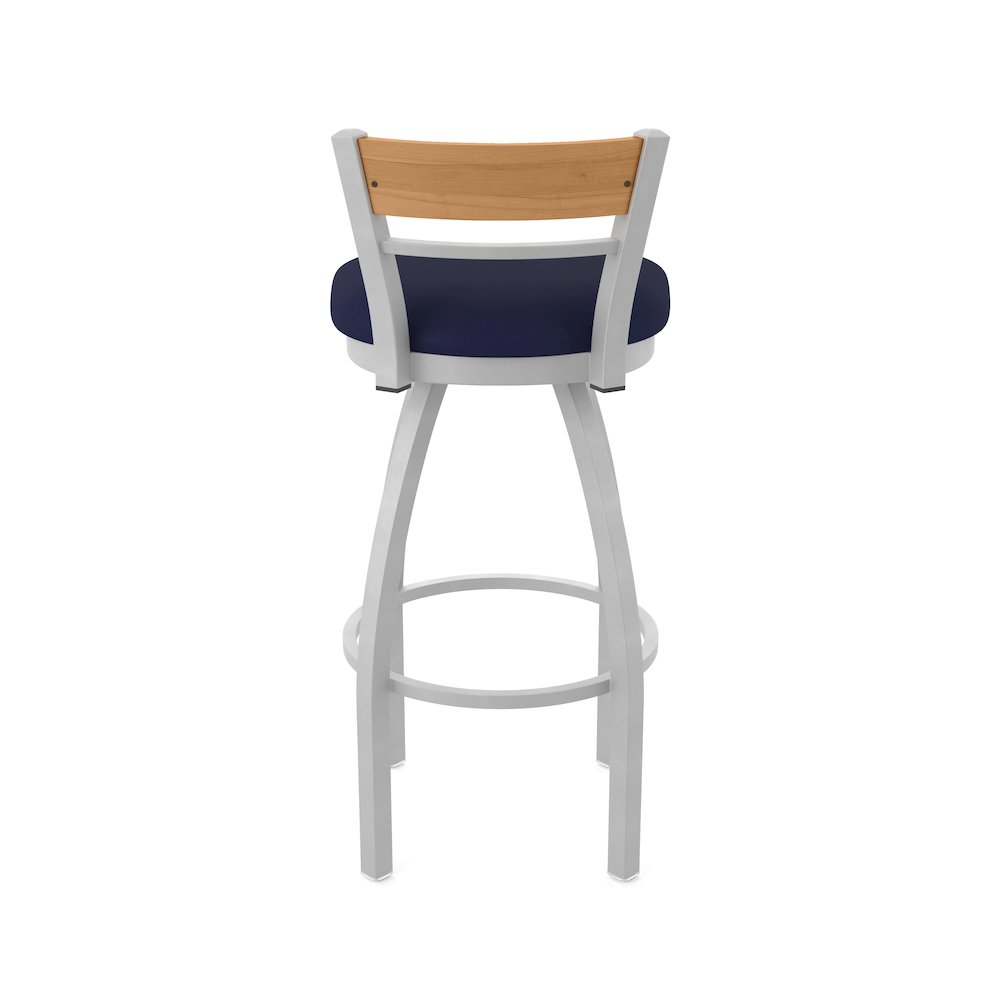 25" Swivel Counter Stool, Anodized Nickel Finish, Medium Back. Picture 6