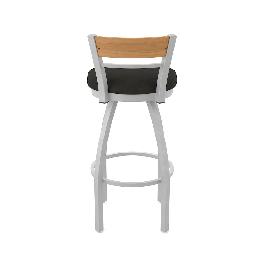 25" Swivel Counter Stool, Anodized Nickel Finish, Medium Back. Picture 6
