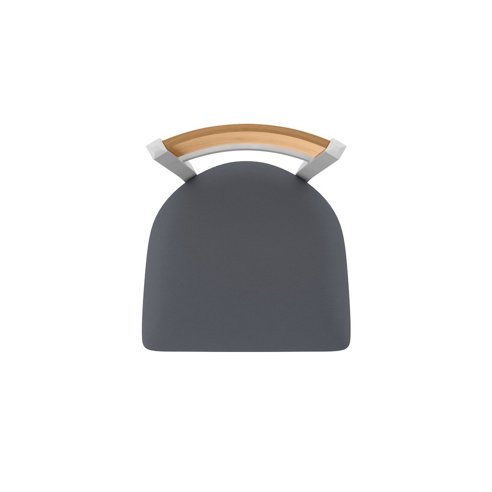 25" Swivel Counter Stool, Anodized Nickel Finish, Medium Back, Canter Storm Seat. Picture 3