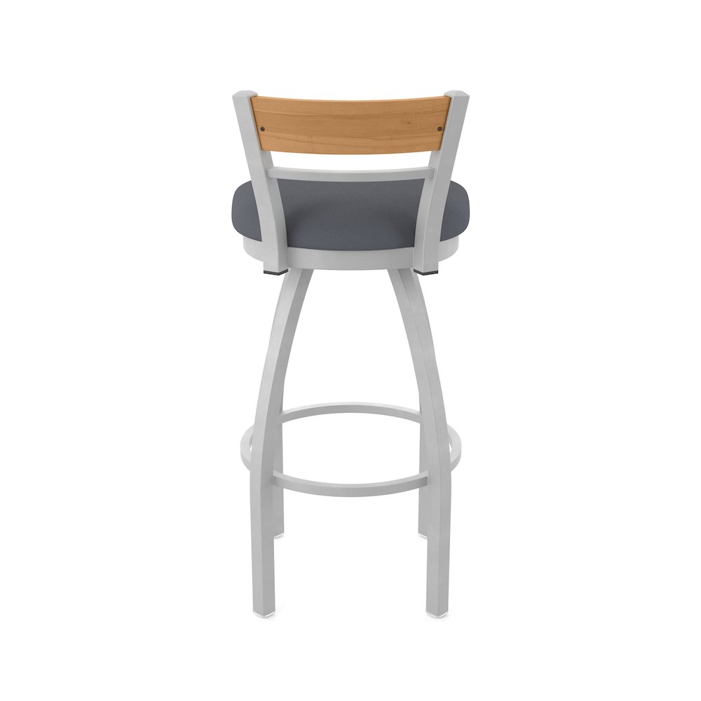25" Swivel Counter Stool, Anodized Nickel Finish, Medium Back, Canter Storm Seat. Picture 6
