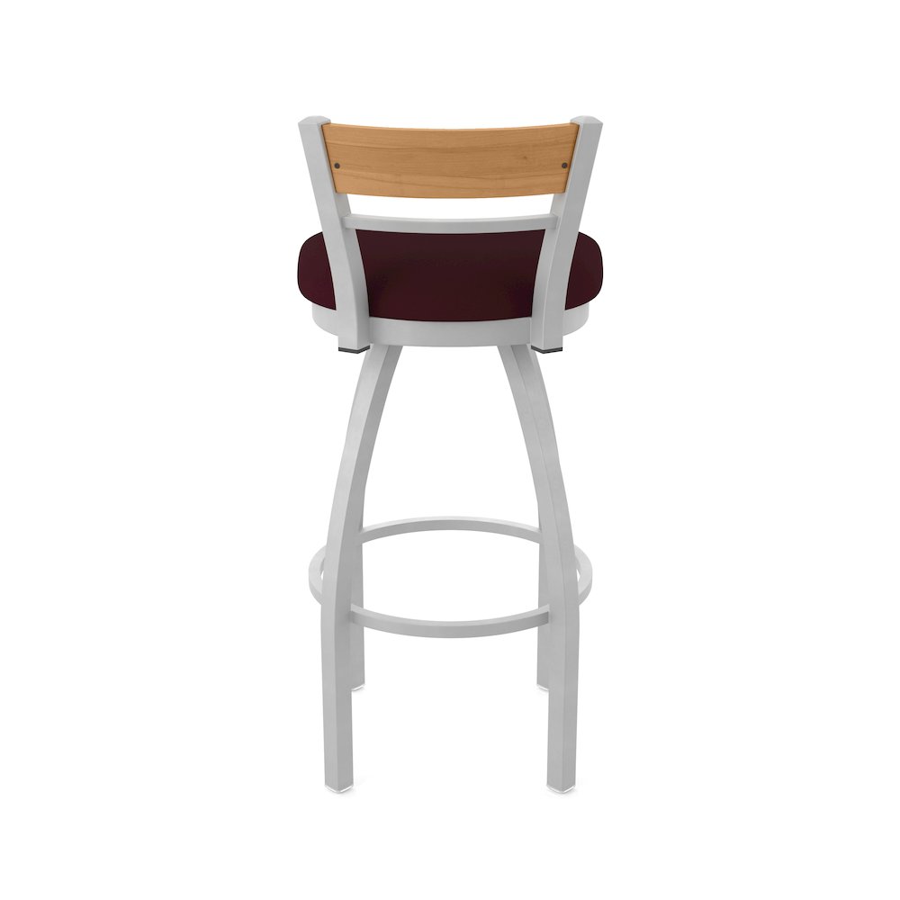 25" Swivel Counter Stool, Anodized Nickel Finish, Medium Back. Picture 6