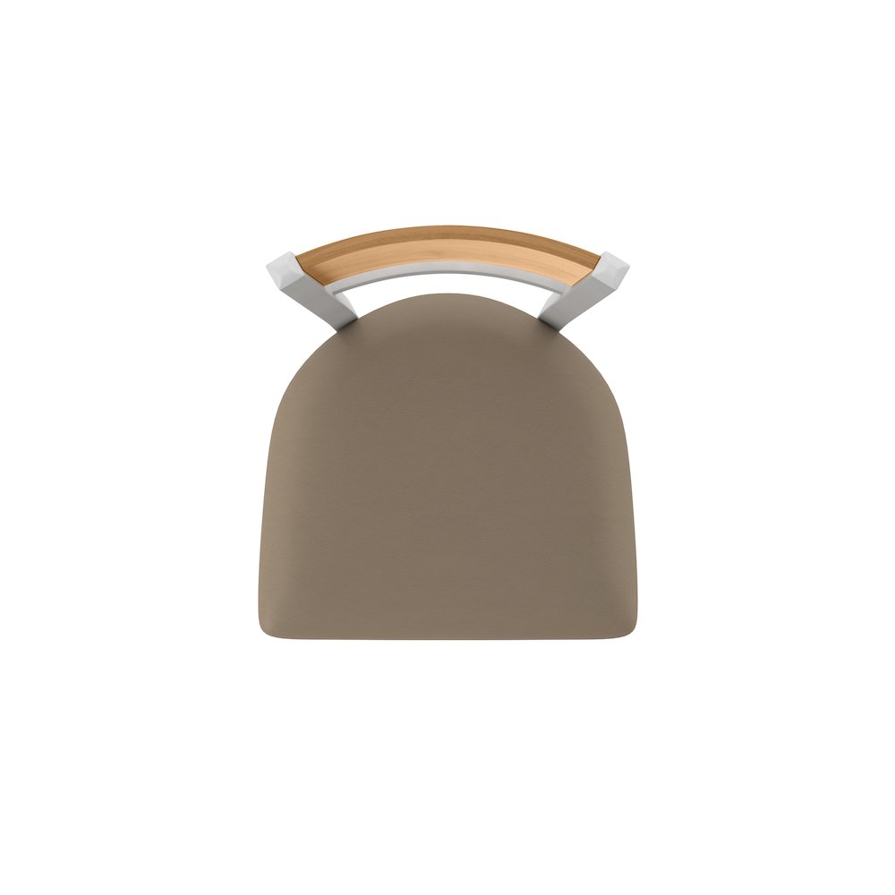 25" Swivel Counter Stool, Anodized Nickel Finish, Medium Back, Canter Earth Seat. Picture 3