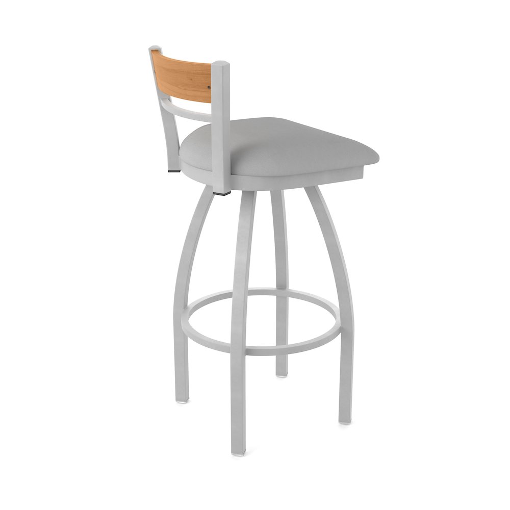 25" Swivel Counter Stool, Anodized Nickel Finish, Medium Back. Picture 2