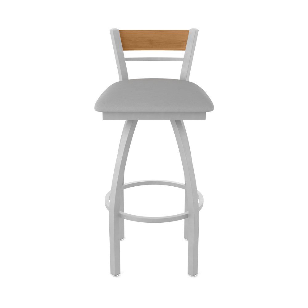 25" Swivel Counter Stool, Anodized Nickel Finish, Medium Back. Picture 5