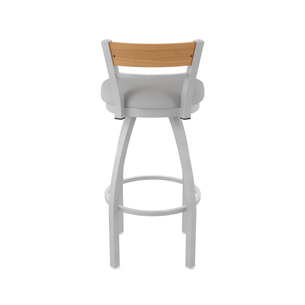 25" Swivel Counter Stool, Anodized Nickel Finish, Medium Back. Picture 6