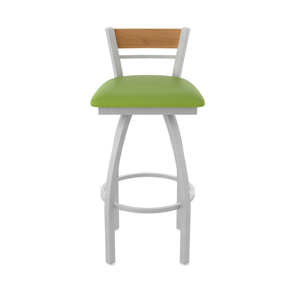 25" Swivel Counter Stool, Anodized Nickel Finish, Medium Back. Picture 5