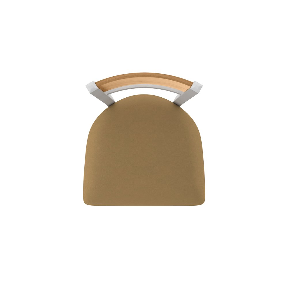 25" Swivel Counter Stool, Anodized Nickel Finish, Medium Back. Picture 3