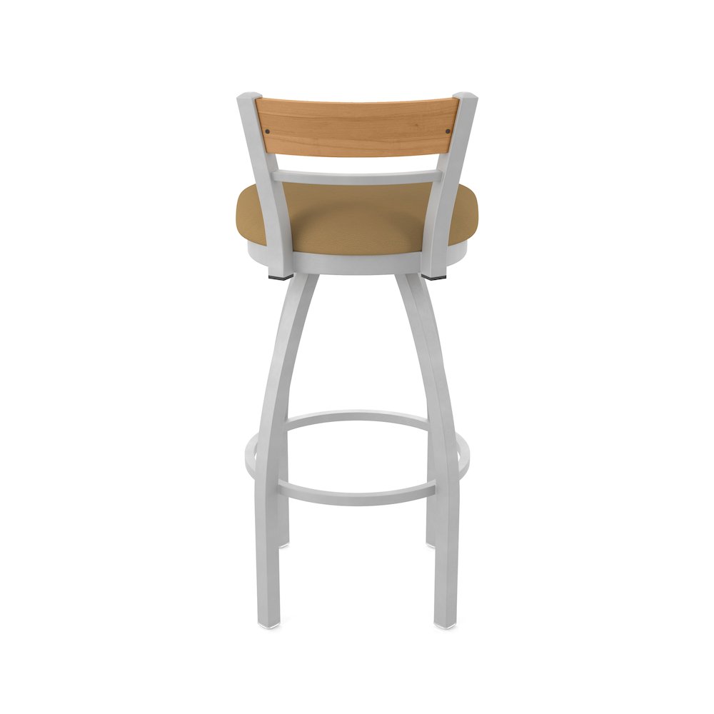 25" Swivel Counter Stool, Anodized Nickel Finish, Medium Back. Picture 6